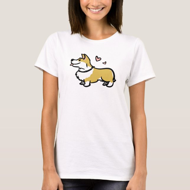 Jag älskar min corgiskjorta t-shirt (Framsida)