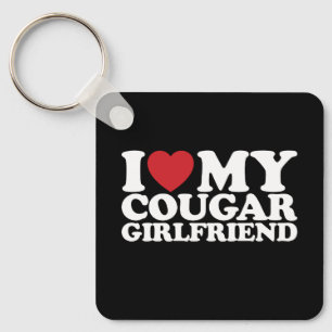 Jag älskar min cougar-flickvän nyckelring