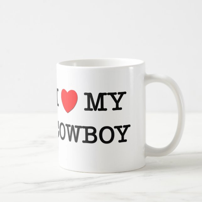 Jag älskar min COWBOY Kaffemugg (Höger)