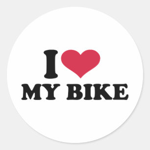 Jag älskar min cykelcykel runt klistermärke