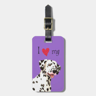Jag älskar min Dalmatian Bagagebricka