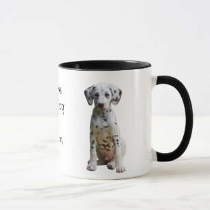Jag älskar min Dalmatian kaffemugg för hunden