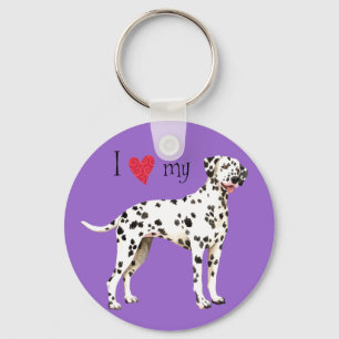 Jag älskar min Dalmatian Nyckelring
