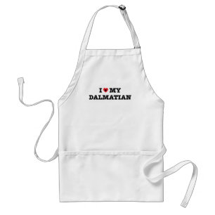 Jag älskar min Dalmatiske Apron Förkläde