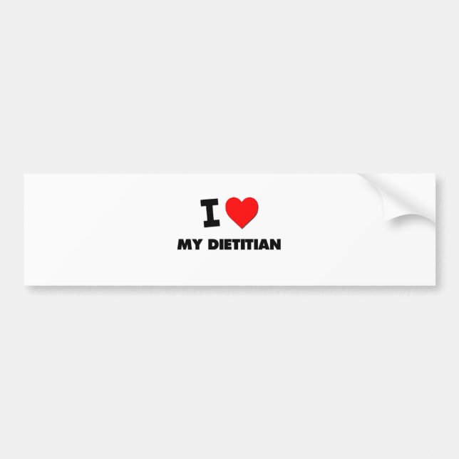 Jag älskar min dietist bildekal (Framsidan)