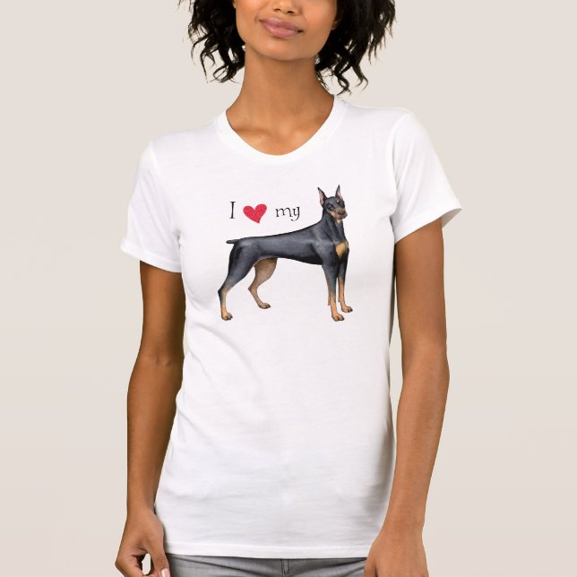 Jag älskar min Doberman T-shirt (Framsida)