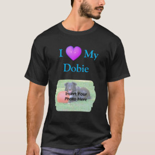 Jag älskar min dobermanns foto t shirt