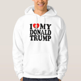 Jag älskar min Donald Trump 47:e president Hoodie