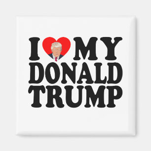 Jag älskar min Donald Trump 47:e president Magnet