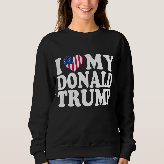 Jag älskar min Donald Trump för president 2024  T Shirt (Framsida)