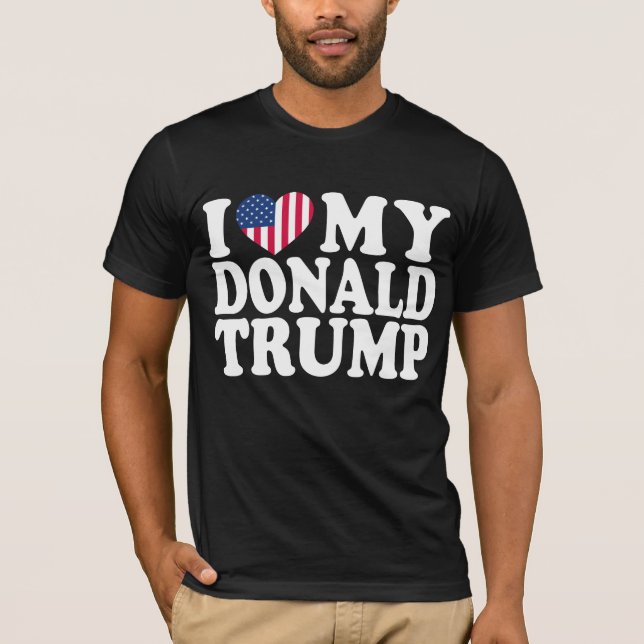 Jag älskar min Donald Trump för president 2024  T Shirt (Framsida)
