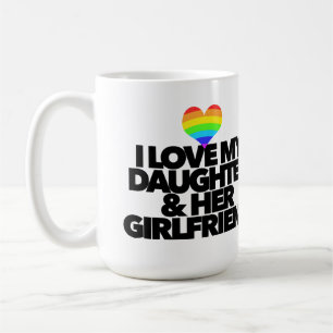 Jag älskar min dotter & hennes flickvän LGBTQ stol Kaffemugg