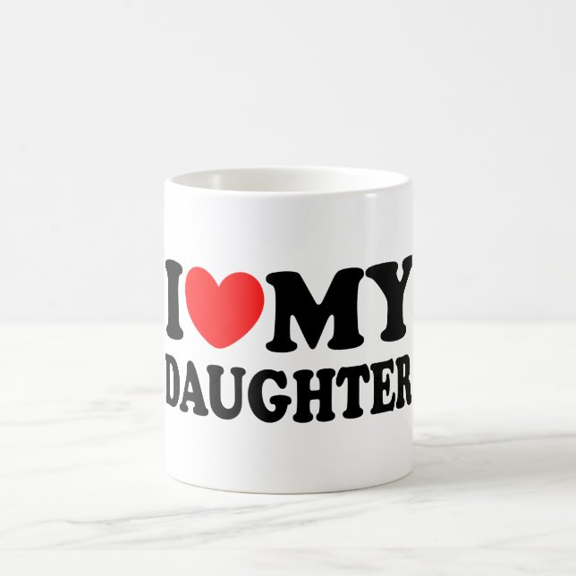Jag älskar min dotter kaffemugg (Center)