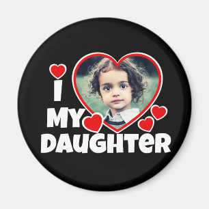 Jag älskar min dotter Personlig Photo Magnet