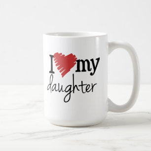 Jag älskar min dotterkaffemugg kaffemugg