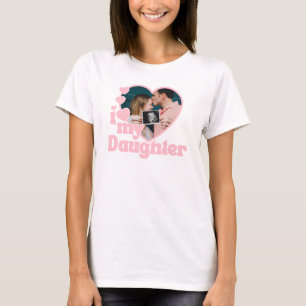 Jag älskar min dotters hjärta foto t shirt