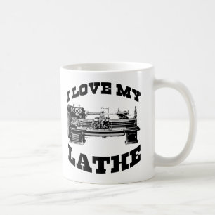 Jag älskar min drejbänk (som sett i kubanskt kaffemugg