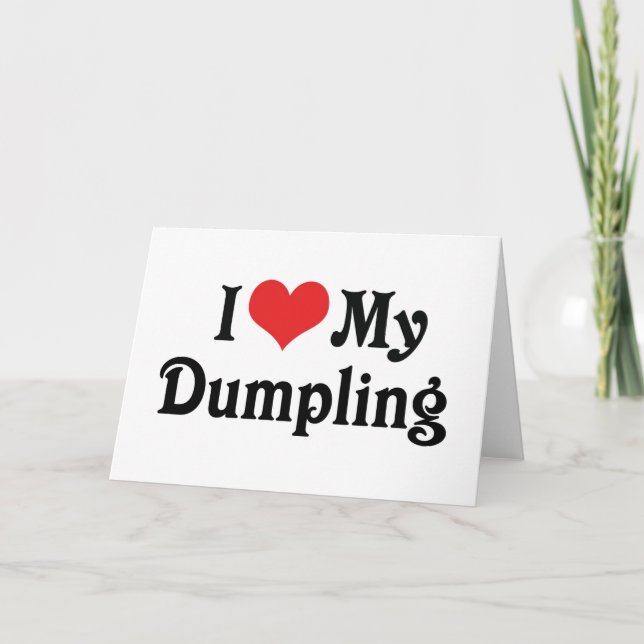 Jag älskar min dumpling kort (Framsida)