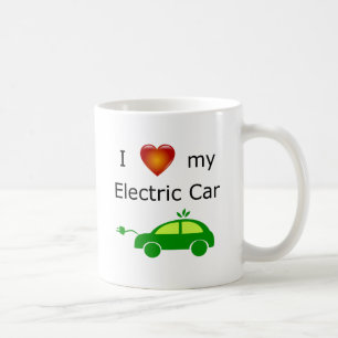 Jag älskar min elbilmugg kaffemugg