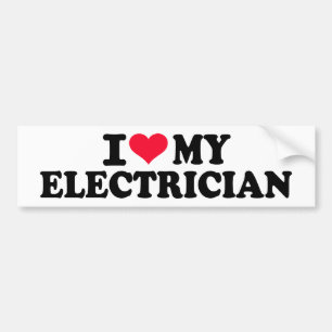 Jag älskar min elektriker bildekal