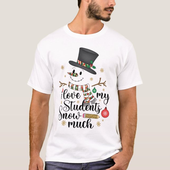 Jag älskar min elevs snö så mycket t shirt (Framsida)