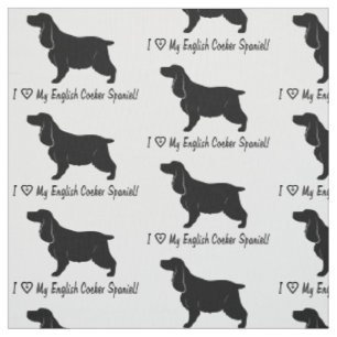 Jag älskar min engelska cockerspanielSpaniel med Tyg
