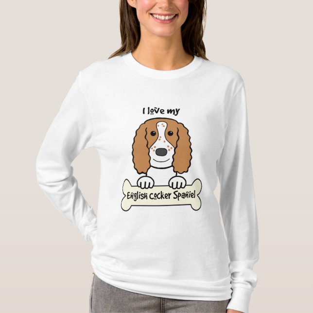 Jag älskar min engelska cockerspanielSpaniel Tee (Framsida)