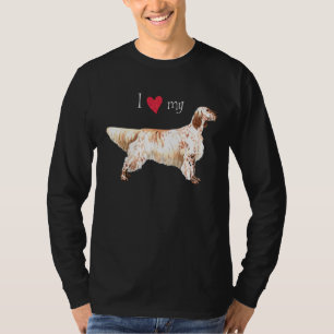 Jag älskar min engelska Setter T Shirt