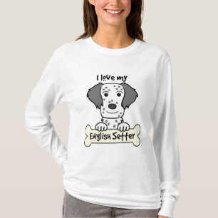 Jag älskar min engelska Setter T-shirt