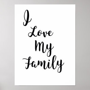 Jag älskar min familjaffisch poster
