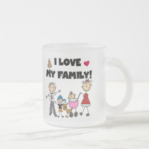Jag älskar min familjTshirts och gåvor Frostad Glasmugg