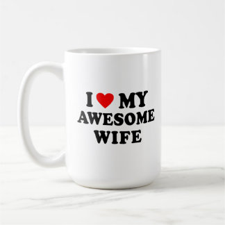 Jag älskar min fantastiska fru kaffemugg