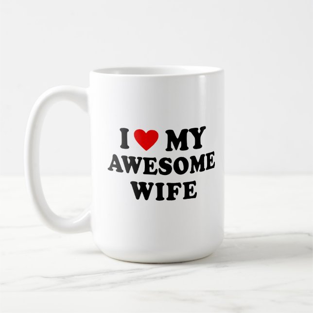 Jag älskar min fantastiska fru kaffemugg (Vänster)