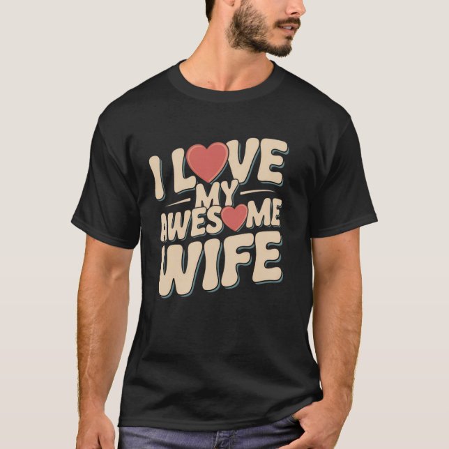 Jag älskar min fantastiska fru roliga make söta fa t shirt (Framsida)