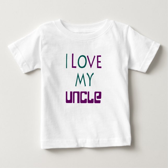 Jag älskar Min Farbror Toddler Tee (Framsida)