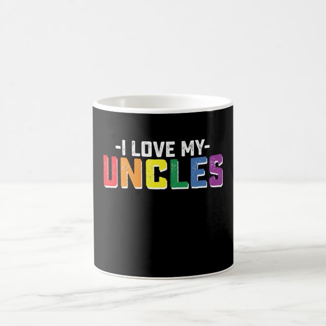 Jag älskar min farbrors stolthet Gay Lesbisk Famil Kaffemugg (Center)
