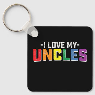 Jag älskar min farbrors stolthet Gay Lesbisk Famil Nyckelring