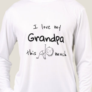 Jag älskar min farfar typografi namngiven grafik t shirt