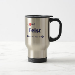 Jag älskar min Feist (den kvinnliga hunden) Resemugg