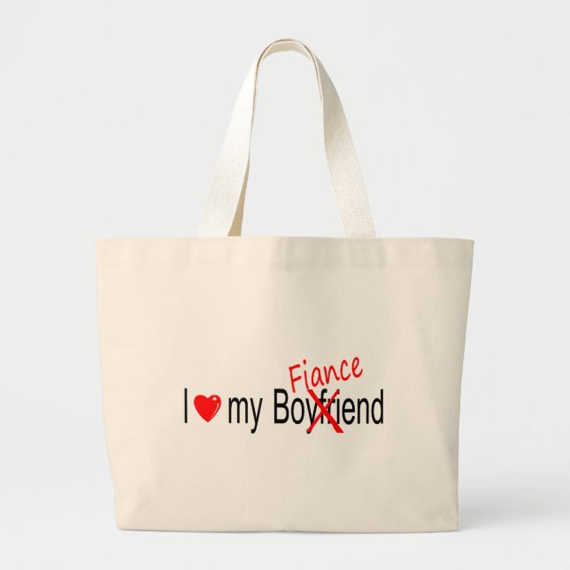 Jag älskar min Fiance Jumbo Tygkasse (Framsidan)