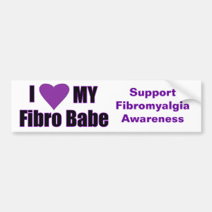 Jag älskar min Fibro Babe Bildekal