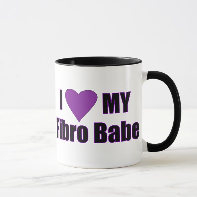 Jag älskar min Fibro Babe Mugg (Höger)