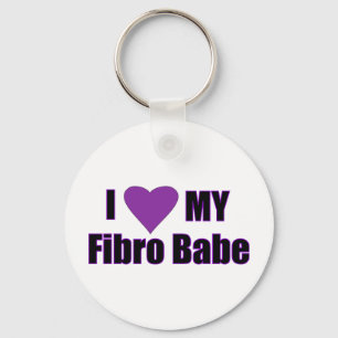 Jag älskar min Fibro Babe Nyckelring
