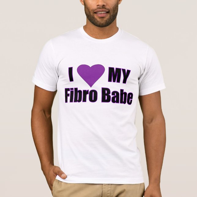 Jag älskar min Fibro Babe T-shirt (Framsida)