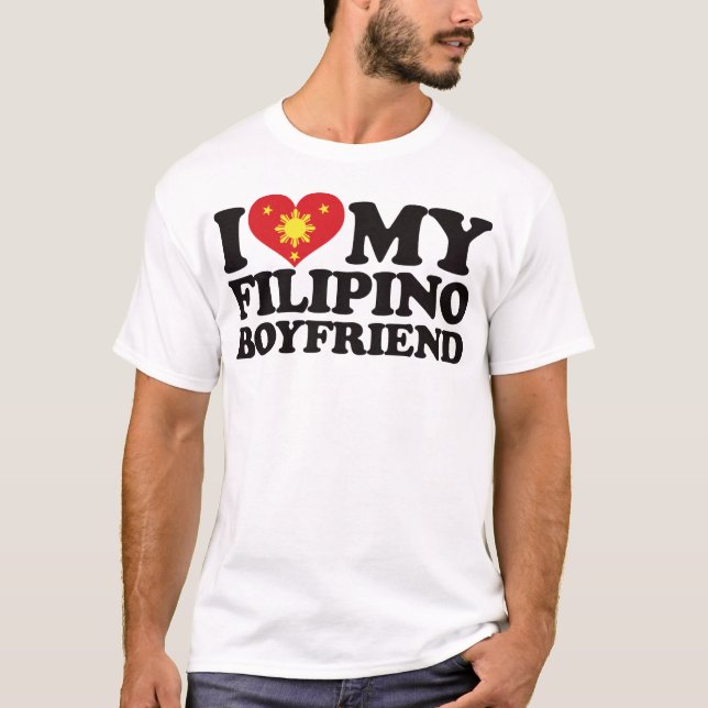 Jag älskar min filippinska pojkvän tee shirt (Framsida)