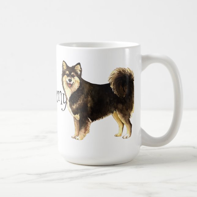 Jag älskar min finlandssvenska Lapphund Kaffemugg (Höger)