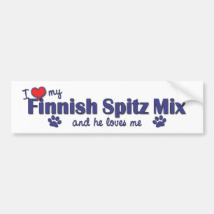 Jag älskar min finlandssvenska Spitzblandning (den Bildekal
