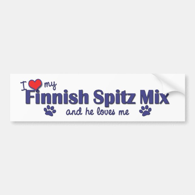 Jag älskar min finlandssvenska Spitzblandning (den Bildekal (Framsidan)