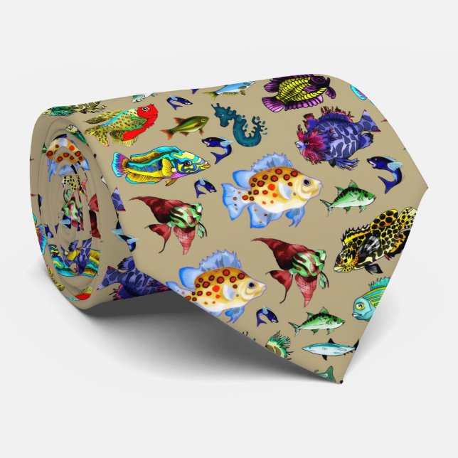 Jag älskar min fisktie #1 slips (Rullad)