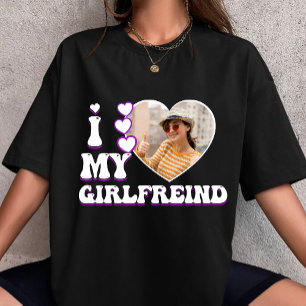 jag älskar min flickvän anpassa din egen foto kärl t shirt